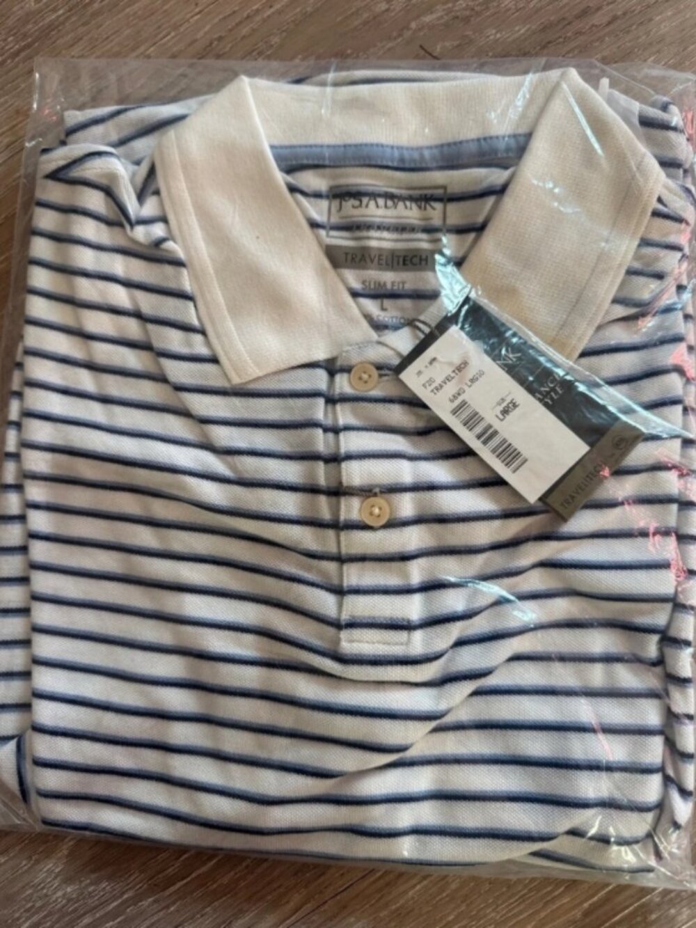 Jos. A. Bank White Polo with Blue